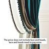 Custom American Light Luxury Peacock Green, Blue and Light Brown Velvet Blackout Curtains for Bedroom, Red Thickened Curtain, 1 × 1.2, Fixed Pleat view 2
