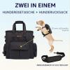 Modoker Dog Travel Bag with 2 Foldable Bowls, Dog Backpack and 2 Food Containers, Airline-Approved, Black view 2