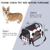 Pet Carrier Bag with Playing Card Spade and Heart Pattern, Soft-Sided, Foldable, Airline Approved view 2