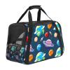 Airline-Approved Soft-Sided Pet Travel Carrier with Planet and Space Print view 1