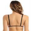Zaldita Women's Sheer Lace Open-Bust Bra, Black, L view 2