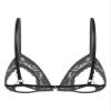 Zaldita Women's Sheer Lace Open-Bust Bra, Black, L view 4