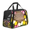 Pet Carrier Bag with Colorful Tulips, Soft-Sided, Foldable, Airline Approved view 1