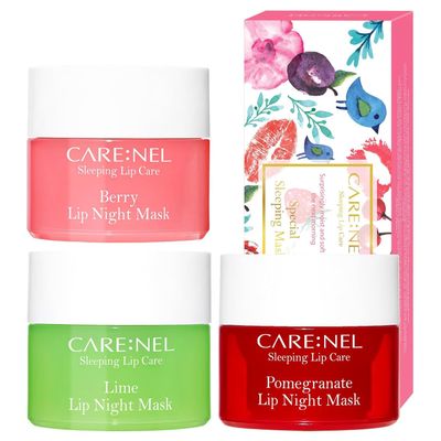 Lip Sleeping Mask, 5 g, 3-Piece Set, Berry + Lime + Pomegranate