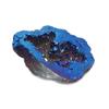 ANCLLO Natural Stone Agate Slice Quartz Electroplated Cluster Crystal Points DIY Gifts (Blue) view 2