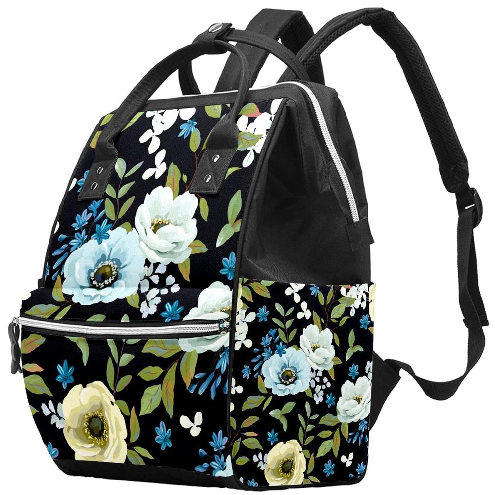 Large-Capacity Waterproof Diaper Backpack for Mom and Dad, Mandala Ethnic Design, Color 7, One Size