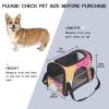 Portable Pet Travel Carrier, Airline-Approved Soft-Sided Duffel with Boho Floral Pattern view 2