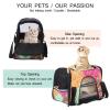 Portable Pet Travel Carrier, Airline-Approved Soft-Sided Duffel with Boho Floral Pattern view 3