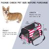 Portable Pet Travel Carrier, Airline-Approved Soft-Sided Duffle Bag with Sea Anchor Print view 2
