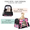 Portable Pet Travel Carrier, Airline-Approved Soft-Sided Duffle Bag with Sea Anchor Print view 3