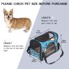 Portable Pet Travel Carrier, Airline-Approved Soft-Sided Duffel for Cats, Dogs & Rabbits, Tiger Blue view 2