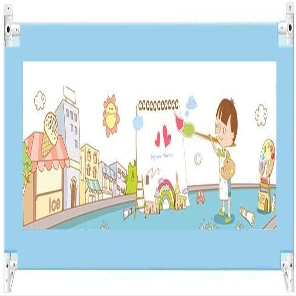Baby Bed Rail, Extra-Large Height-Adjustable Safety Guard, Blue, 1.2 m