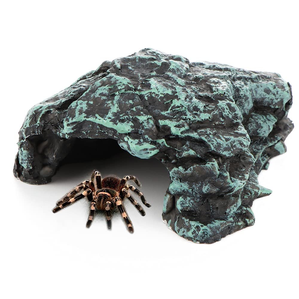 DQITJ Reptile Hide Cave, Brown Resin