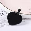 EUSFIYY Personalized Stainless Steel Dog Tag, Laser Engraved, Black Heart, Size S view 1