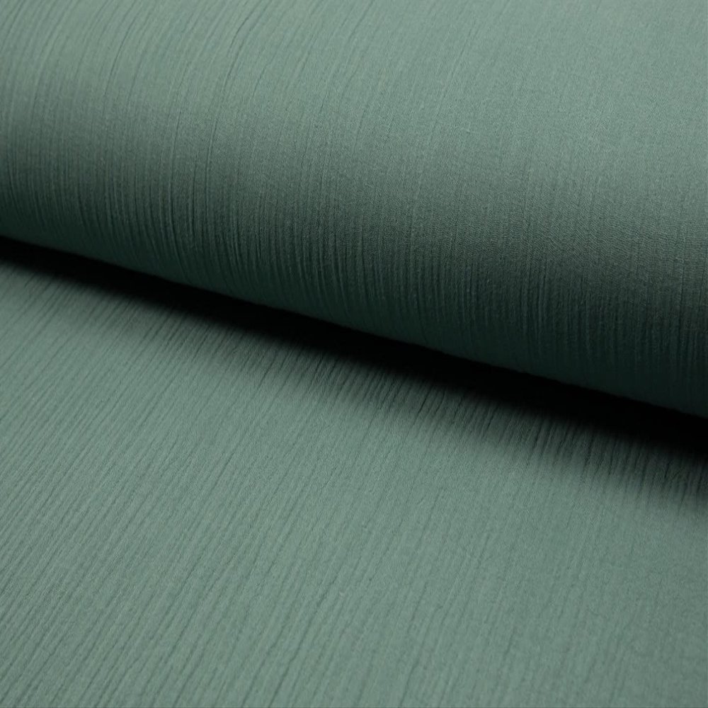 Bambino Muslin Fabric with 2 Muslin Pieces, 140 x 50 cm, Green