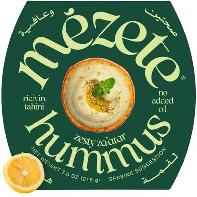 Mezete Original Hummus with Oriental Herbs, Vegan & Gluten-Free, 1 x 215 g