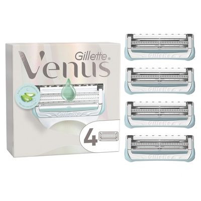 Gillette Venus Razor Blades for Skin and Pubic Hair, 4 Count