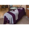 Mitre Comfort Enigma Purple Massage Table Cover - 100% Cotton - Lightweight Reversible Design - Watte-Dyed and Quick-Drying - 2000 x 2400 mm view 1