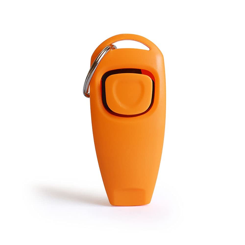 SEIWEI 2-in-1 Dog Clicker and Whistle, Orange