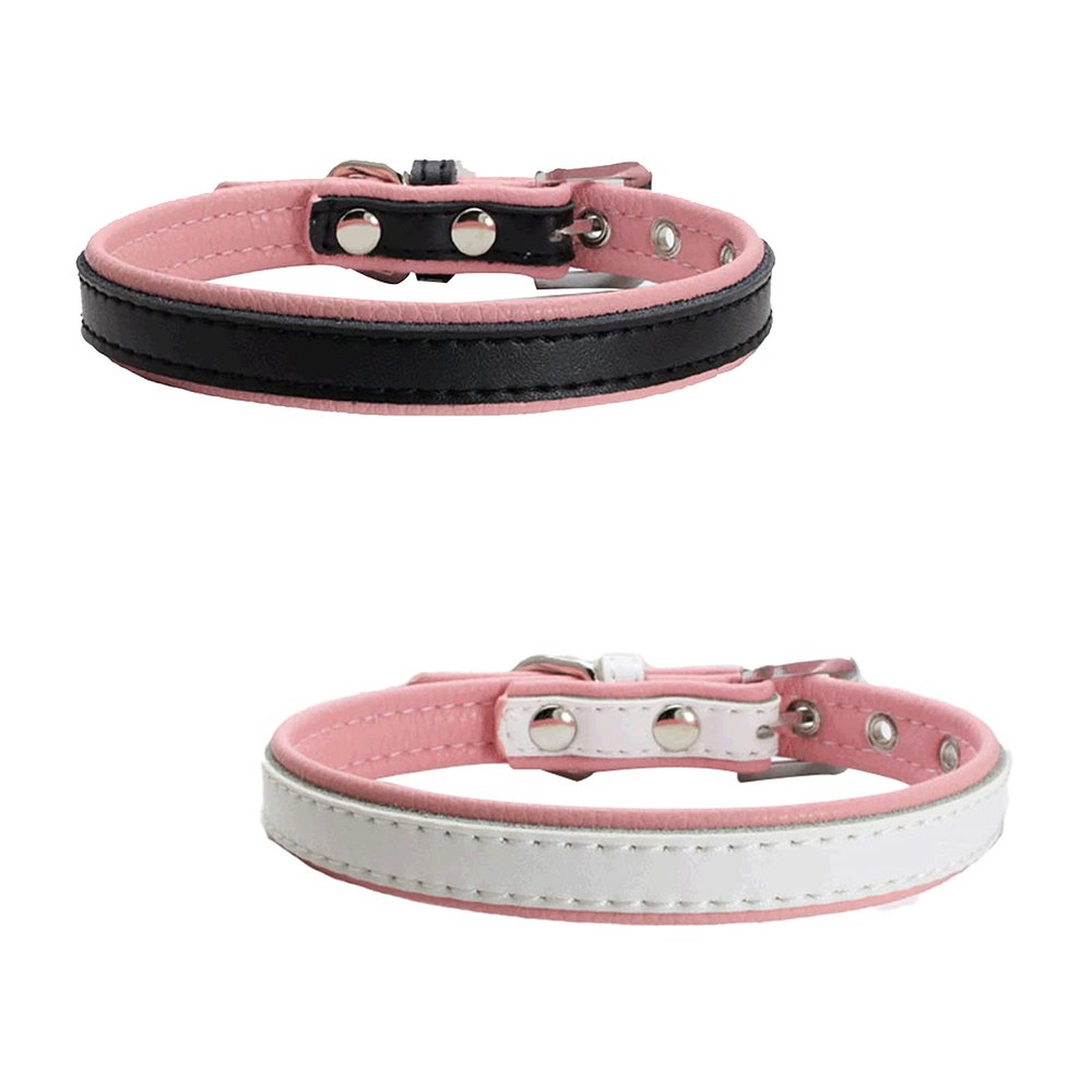 MARMODAY 2-Pack PU Dog Collars