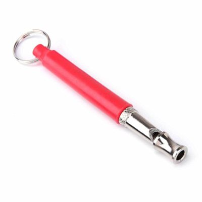 MONKIMAU Dog Whistle - Adjustable High-Frequency Silent Recall (Red)