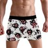 hengpai Doodle Dogs Group Species Print Men's Boxer Briefs, Pink, Large view 3