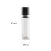 TIANZD 6-Pack Empty 10 mL Clear Glass Roller Bottles with Black Aluminum Screw Caps view 2
