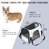 Portable Airline-Approved Pet Travel Bag, Blue Hand-Drawn Seaside Pattern view 2