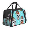 Pet Carrier Bag with Skull Pattern, Soft-Sided, Foldable, Airline-Approved view 1