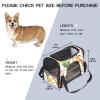 Portable Pet Travel Bag, Airline-Approved Soft-Sided Carrier for Cats, Dogs & Rabbits, Fruit, Dragon Fruit, Papaya & Banana Print view 2