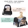 Portable Pet Travel Carrier, Airline-Approved Duffel Bag for Cats, Dogs & Rabbits, Snow Print view 3