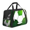 Airline-Approved Soft-Sided Pet Travel Carrier, Green Soccer Print view 1