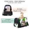Airline-Approved Soft-Sided Pet Travel Carrier, Green Soccer Print view 3