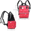 Large-Capacity Multifunctional Waterproof Diaper Backpack for Moms and Dads, Seamless Pattern, Color 10, One Size view 2