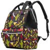Large-Capacity Multifunctional Waterproof Diaper Backpack, Blue Geometric Bird Pattern, Color 6, One Size view 1