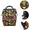 Large-Capacity Multifunctional Waterproof Diaper Backpack, Blue Geometric Bird Pattern, Color 6, One Size view 3