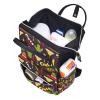 Large-Capacity Multifunctional Waterproof Diaper Backpack, Blue Geometric Bird Pattern, Color 6, One Size view 4