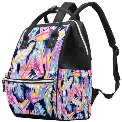 Large-Capacity Multifunctional Waterproof Diaper Backpack for Mom and Dad, Dolphin and Mermaid, Color 10, One Size