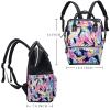 Large-Capacity Multifunctional Waterproof Diaper Backpack for Mom and Dad, Dolphin and Mermaid, Color 10, One Size view 2