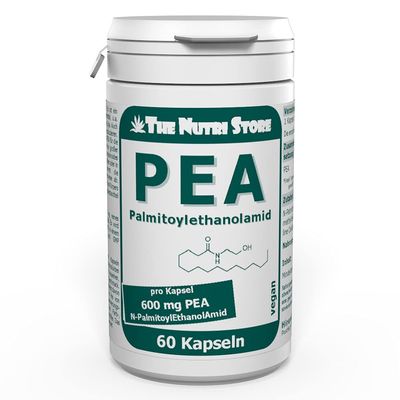 PEA 600 mg Vegan Capsules, 60 Count – 1-Month Supply