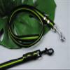 Neon Rubberized Leash 1m without Loop, Black Carabiner view 1