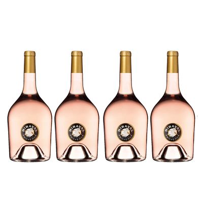 Château Miraval Côtes de Provence Rosé Magnum Dry French Wine (4 x 1.5 L)