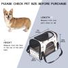 Portable Pet Travel Bag, Airline-Approved Soft-Sided Duffle for Cats, Dogs and Rabbits, White Pug Print view 2