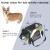 Airline-Approved Soft-Sided Pet Travel Duffel Bag with White Tropical Leaves view 2