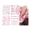 Aeromdale Nail Decals Nail Art Stickers DIY Nail Tip Decor for Fingernails, Flower Series, 4 Designs/pc - #H - 3 pcs view 4