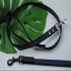 Rubberized Leash 1m with Loop Blue, Silver Carabiner, Training Leash, Short Leash view 1