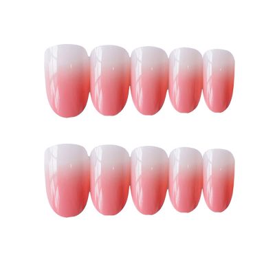 Chtom Fake Nail Film, Finished Metal, Long Matte Nails with Spot Glue (Purple)