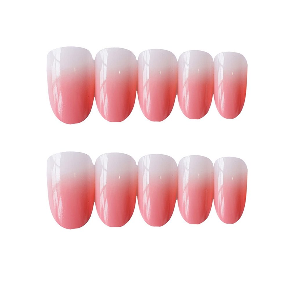Chtom Fake Nail Film, Finished Metal, Long Matte Nails with Spot Glue (Purple)