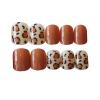 Chtom Fake Nail Film, Finished Metal, Long Matte Nails with Spot Glue (Purple) view 2