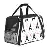 Pet Carrier with Eiffel Tower Heart Pattern, Soft-Sided, Foldable view 1